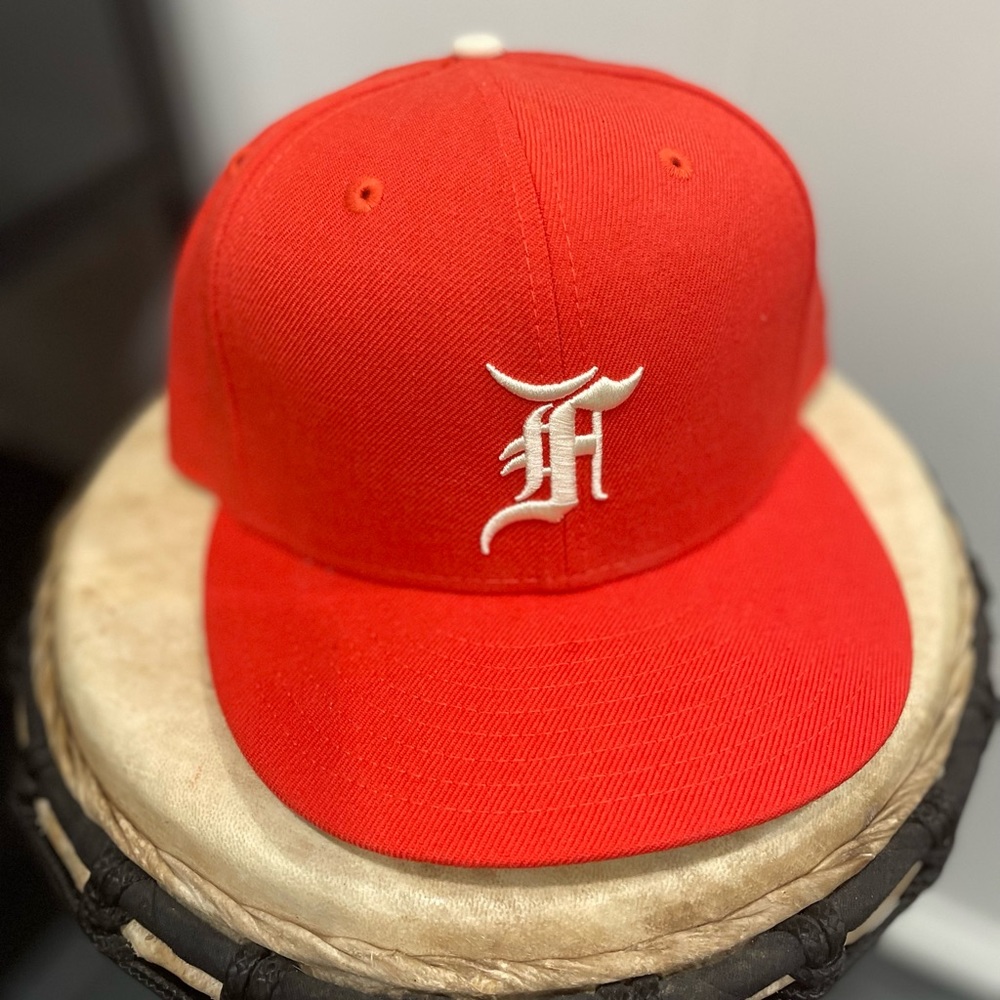 Fear of god new era fitted orange 7 1/4